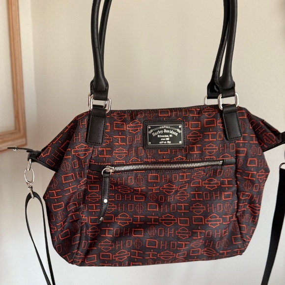 Harley Davidson Crossbody bag orange and black - Picture 2 of 15